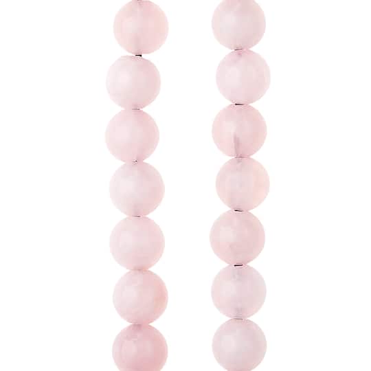 6 Pack: Rose Quartz Round Beads, 10mm by Bead Landing&#x2122;